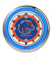 Boise State Broncos Double Neon Wall Clock - 19"