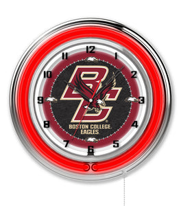Boston College Eagles Double Neon Wall Clock - 19"