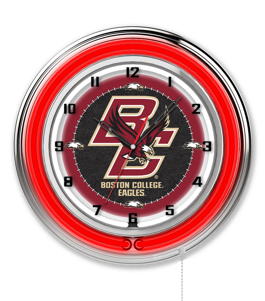 Boston College Eagles Double Neon Wall Clock - 19