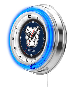 Butler Bulldogs Double Neon Wall Clock - 15 "