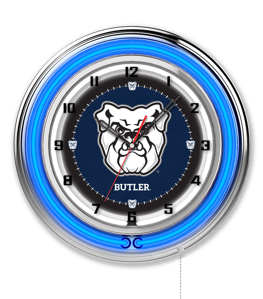 Butler Bulldogs Double Neon Wall Clock - 19