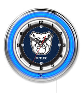 Butler Bulldogs Double Neon Wall Clock - 19"