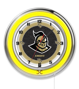 UCF Golden Knights Double Neon Wall Clock - 19"
