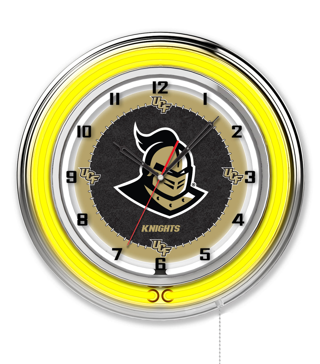 UCF Golden Knights Double Neon Wall Clock - 19