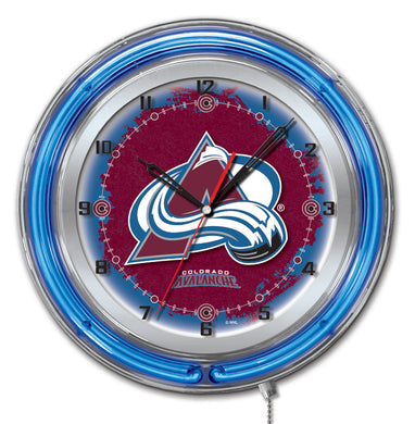 Colorado Avalanche Double Neon Wall Clock - 19 
