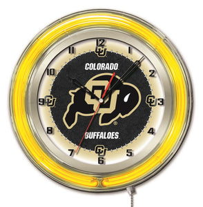 Colorado Buffaloes Double Neon Wall Clock - 19"