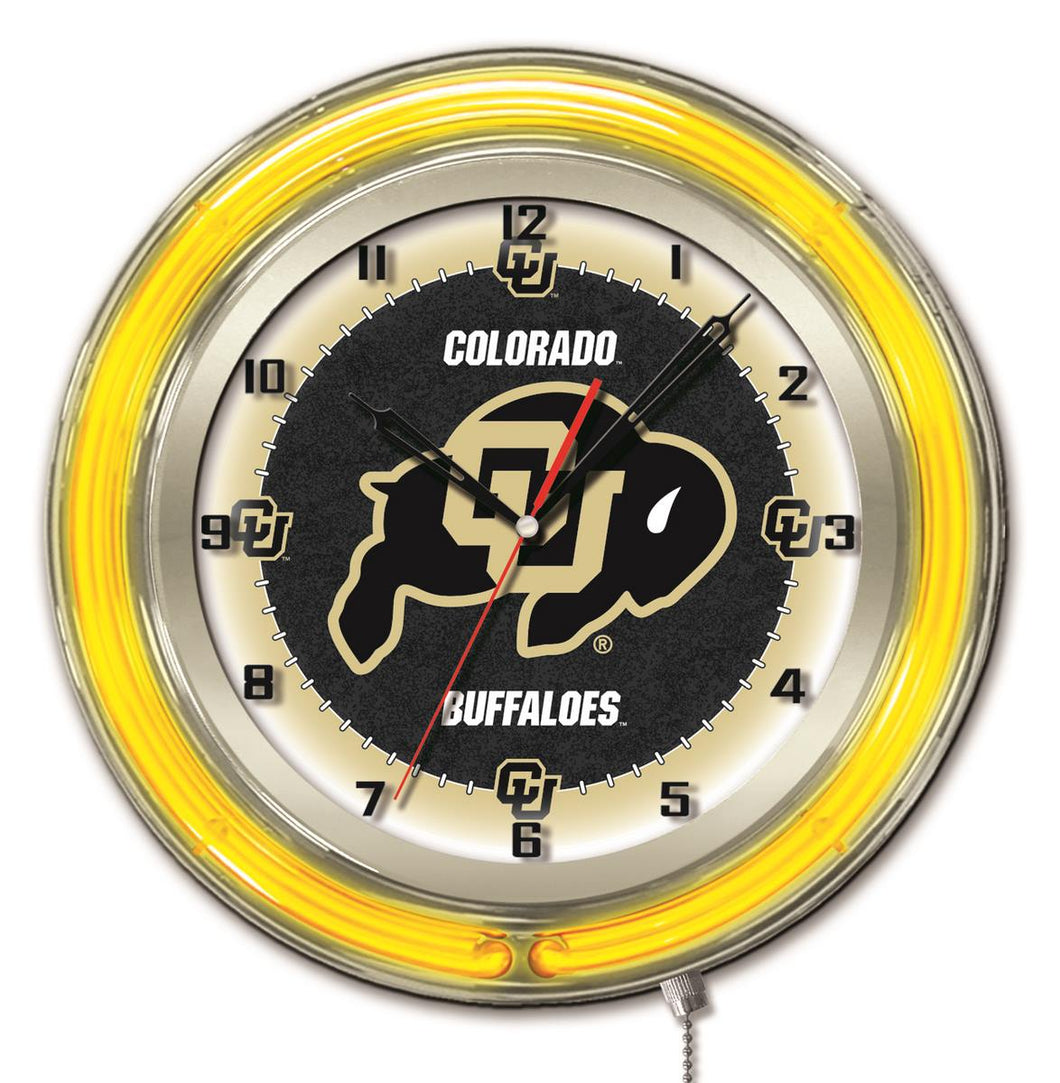 Colorado Buffaloes Double Neon Wall Clock - 19
