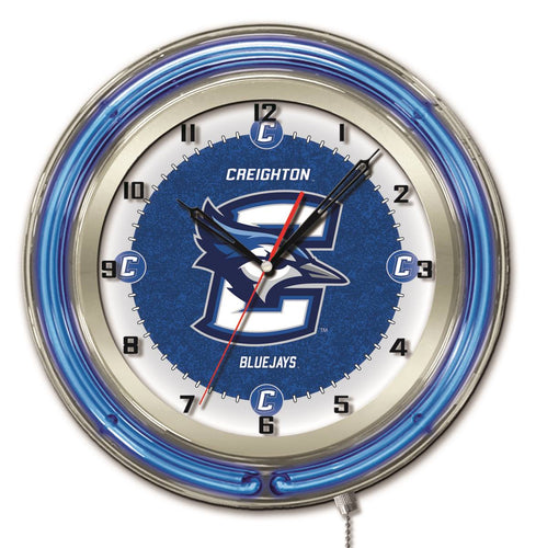 Creighton Blue Jays Double Neon Wall Clock - 19