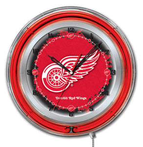 Detroit Red Wings Double Neon Wall Clock - 19 "