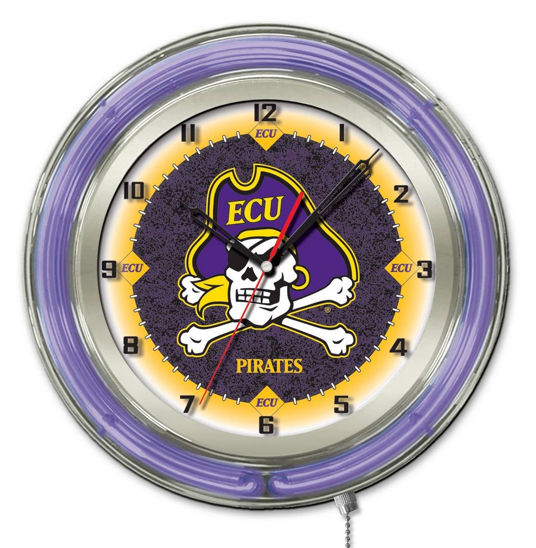 East Carolina Pirates Double Neon Wall Clock - 19