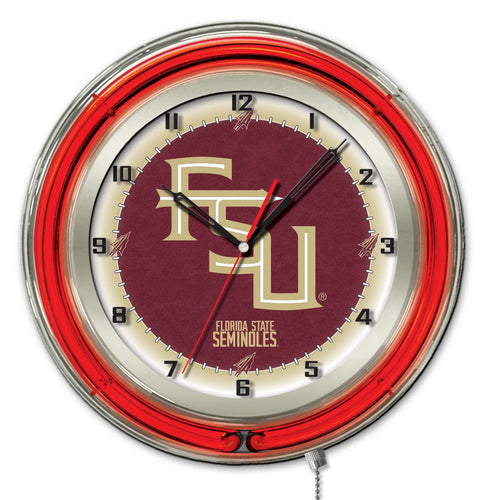 Florida State Seminoles Script Double Neon Wall Clock - 19