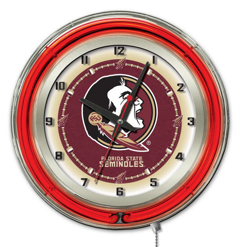 Florida State Seminoles Double Neon Wall Clock - 19