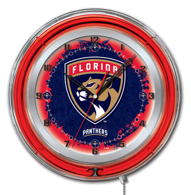 Florida Panthers Double Neon Wall Clock - 19 