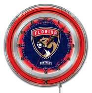 Florida Panthers Double Neon Wall Clock - 19 "