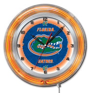 Florida Gators Double Neon Wall Clock - 19"