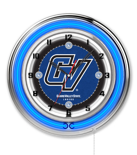 Grand Valley State Lakers Double Neon Wall Clock - 19