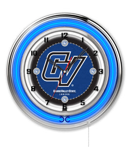 Grand Valley State Lakers Double Neon Wall Clock - 19"