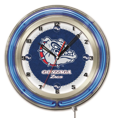 Gonzaga Bulldogs Double Neon Wall Clock - 19