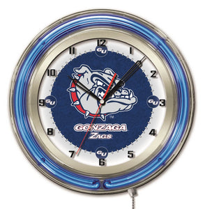 Gonzaga Bulldogs Double Neon Wall Clock - 19"