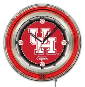 Houston Cougars Double Neon Wall Clock - 19"