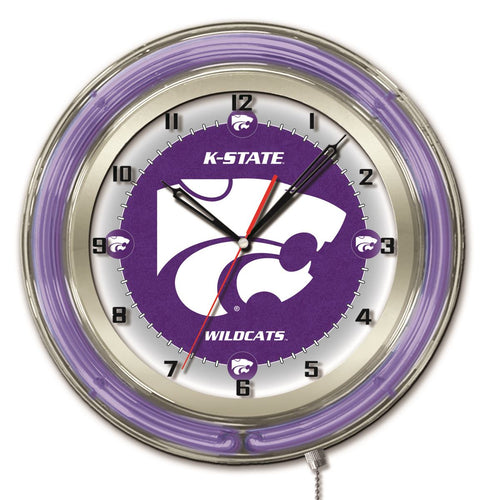 Kansas State Wildcats Double Neon Wall Clock - 19