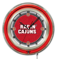 Louisiana  Lafayette Ragin' Cajuns Double Neon Wall Clock - 19"