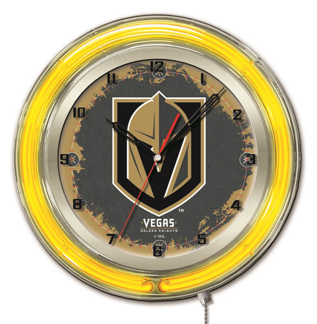 Vegas Golden Knights Double Neon Wall Clock - 19 