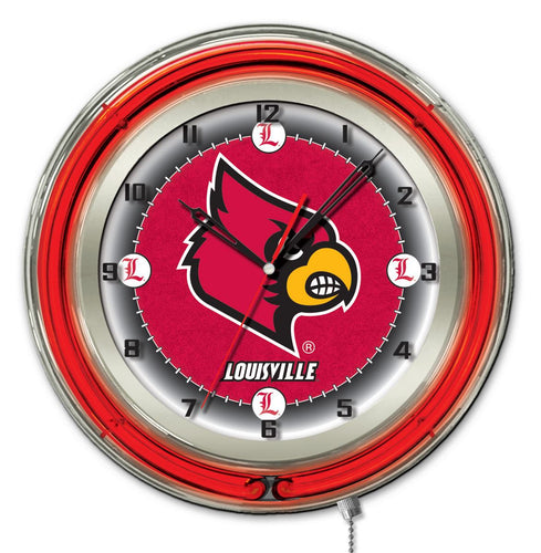 Louisville Cardinals Double Neon Wall Clock - 19