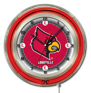 Louisville Cardinals Double Neon Wall Clock - 19"
