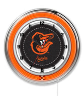 Baltimore Orioles Double Neon Wall Clock - 19"