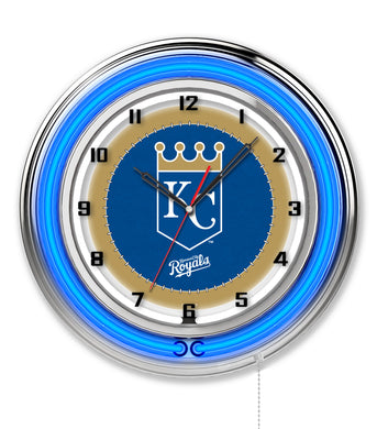 Kansas City Royals Double Neon Wall Clock - 19