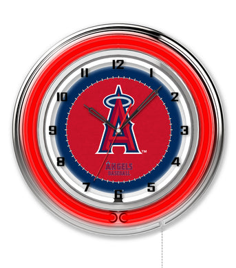Los Angeles Angels Double Neon Wall Clock - 19