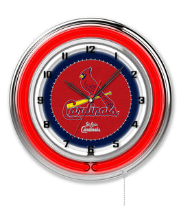 St. Louis Cardinals Double Neon Wall Clock - 19"