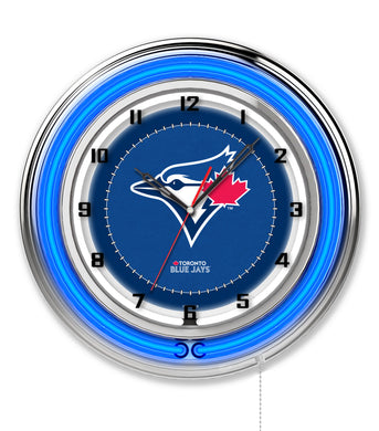 Toronto Blue Jays Double Neon Wall Clock - 19