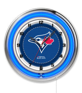 Toronto Blue Jays Double Neon Wall Clock - 19"