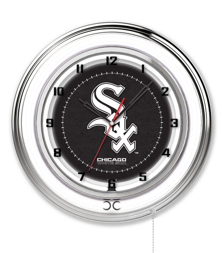 Chicago White Sox Double Neon Wall Clock - 19