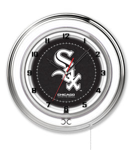 Chicago White Sox Double Neon Wall Clock - 19"