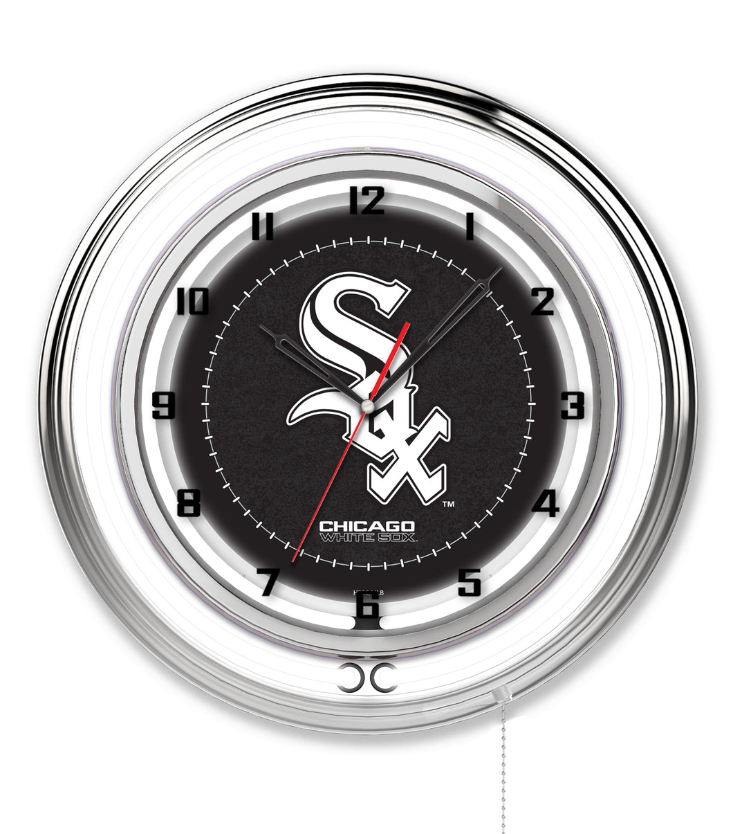 Chicago White Sox Double Neon Wall Clock - 19