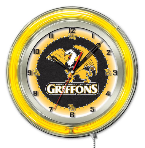 Missouri Western State Griffons Double Neon Wall Clock - 19