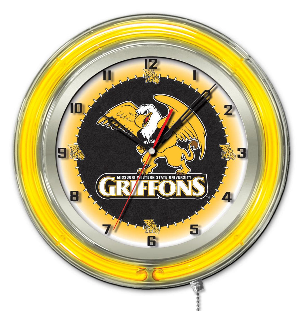 Missouri Western State Griffons Double Neon Wall Clock - 19