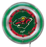 Minnesota Wild Double Neon Wall Clock - 19 "