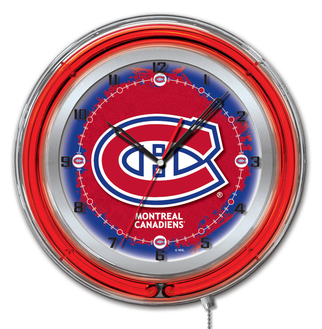Montreal Canadiens Double Neon Wall Clock - 19 