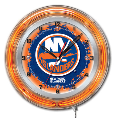 New York Islanders Double Neon Wall Clock - 19 