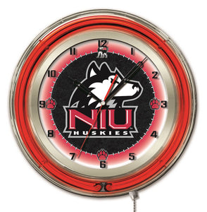  Northern Illinois Huskies Double Neon Wall Clock - 19"