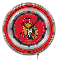 Ottawa Senators Double Neon Wall Clock - 19 "