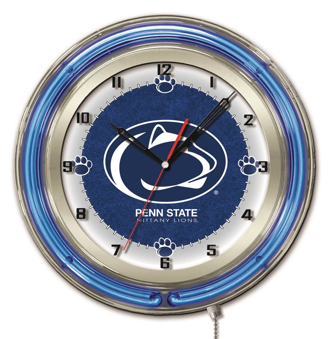 Pennsylvania State Nittany Lions Double Neon Wall Clock - 19