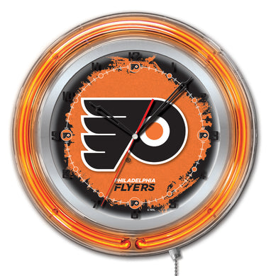 Philadelphia Flyers Double Neon Wall Clock - 19 