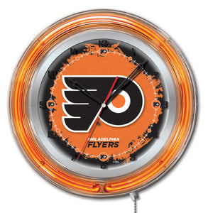 Philadelphia Flyers Double Neon Wall Clock - 19 "