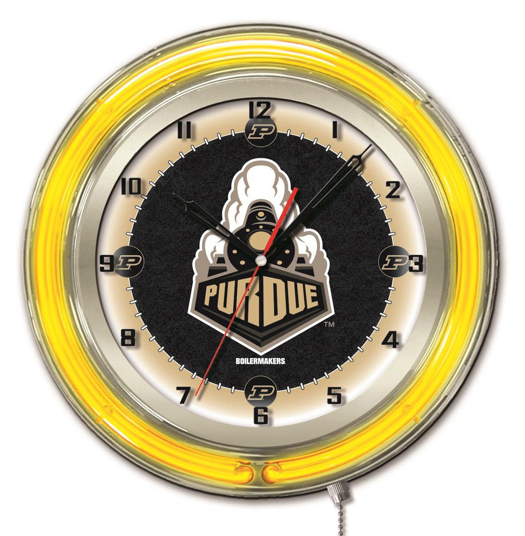 Purdue Boilermakers Double Neon Wall Clock - 19