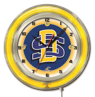 South Dakota State Jackrabbits Double Neon Wall Clock - 19"